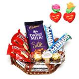 Send Chocolates for U  with Rose Hearts to all destinations in India