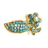 Send Stone Flower Brooch to India