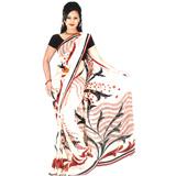 Floral Patterned Crape Saree