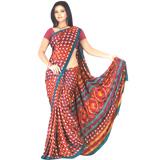 Send Polka Dotted Crape Saree to all destinations in India