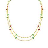 Send Gold Necklace with Ruby Emarald to Mumbai