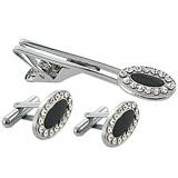 CZ TIEPIN And CUFFLINKS SET