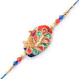Stone Studded Peacock Rakhi