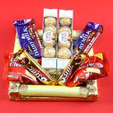 Tray of assorted chocolates