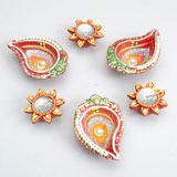Flower and Kalka Shaped Diyas
