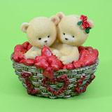 Teddies in Love Basket