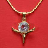 Flower Plant Pendant with Neck Chain