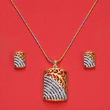 Pretty Rectangular Pendant set