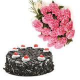 Send Cake with Carnation to India