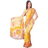 Floral Chiffon Saree