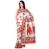 Teracotta Printed Saree