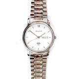 Round Dialled Metallic Watch for Him