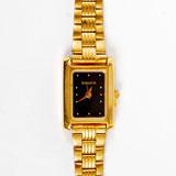  Square Dial Metallic Band Watch
