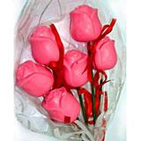 Strawberry pink roses-pack of 6