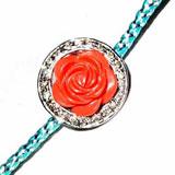 Diamond Rose Rakhi to India