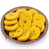 Send Kesadia Peda Thali - 1/2 Kg to India