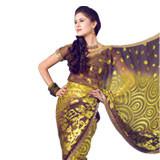 Send Designer Chiffon Sari to India Send Designer Chiffon Sari to India