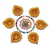 Send Rangoli Diya Set to India