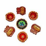 Send Diyas with Rangoli to India