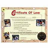 Send Certificate Of Love to India Send Certificate Of Love to India