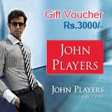 John Players Gift Vouchers Rs.3000