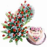 Send Heart with Roses to India Send Heart with Roses to India