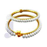 Button Pearl Bangles