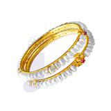 CZ Button Pearl Bangles