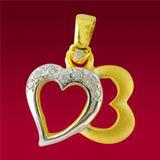 Crushing Hearts Gold Pendant