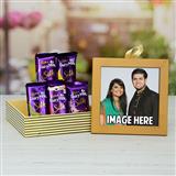Custom Sqaure Box & 5 Pcs Chocolates 