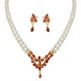 Send Two Line Garnet Set to Mumbai