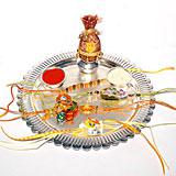 Surya Thali with Four Rakhis 