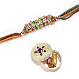 Send Six Diamond Rakhi to USA