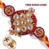 Send Zardosi 10 Diamond Rakhi to USA