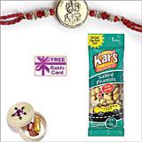 Send 22K Gold Plated Rakhi with 50 grams Peanuts to USA