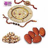 Send Rakhi Thali with 100 grams assoted dryfruits to USA