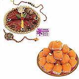 Send Rakhi Thali with Haldiram MOTHICHOOR LADOO 400 GMS to USA