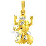 Send Ganapati Diamond Pendant to India