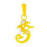Send Om Ganesh Diamond Pendant to India