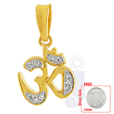 Send OM Diamond Pendant to India