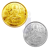 Send JAGDAMBA GOLD & SILVER COIN HAMPER -SJPGSC01 to India