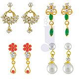 Send Combo Of Four Earrings to India