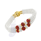 Send Two Row Pearl Bracelet to India