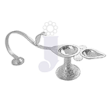 Diwali to India. Silver Arati Stand to India.