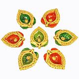 Send Leaf Diya Set to India