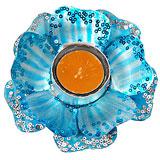 Metallic Blue Candle