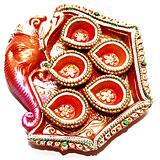 Send Ganesh Diya Thali to all destinations in India