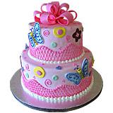 2 Tier Strawberry Cake - 3Kg