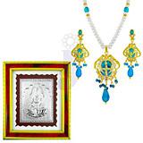 Send Blue Stone Pendant Hamper to India