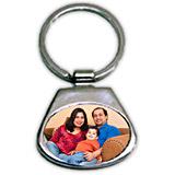Oval Metal Keychain
